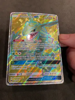 Rayquaza GX Full Art 160/168 Celestial Storm UR NM Pokemon Card - Image 5