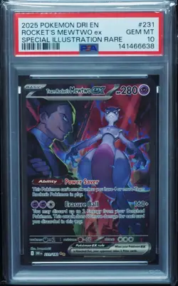 Rockets Mewtwo EX 231 PSA 10 Destined Rivals Pokemon Card - Image 1