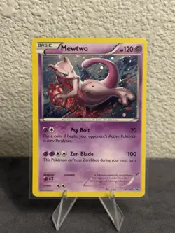 2015 Pokemon Mewtwo Black Star Promo Holo XY101 *2 HALF SWIRLS* - Image 1
