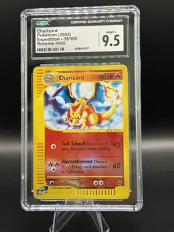 CGC 9.5 Charizard 39/165 Expedition Base Set Reverse Holo 2002 Pokemon - Image 1