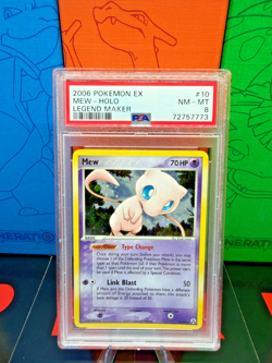 2006 POKEMON EX LEGEND MAKER #10 MEW-HOLO PSA 8 - Image 1