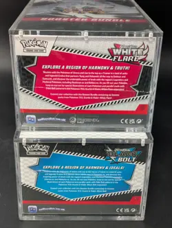 2x Pokemon Black Bolt White Flare Sealed Booster Bundle Display Case W/Acrylic - Image 3