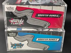 2x Pokemon Black Bolt White Flare Sealed Booster Bundle Display Case W/Acrylic - Image 4