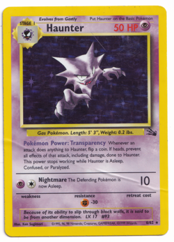 Pokemon Haunter Holo 6/62 Fossil pokemon single wizards WOTC 1999 vintage - Image 1