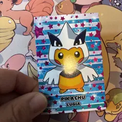 Pikachu Lugia Poncho Cracked Pink Stars Holo Pokemon Database Christmas - Image 2