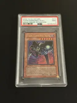 Yu-Gi-Oh! TCG 2002 Toon Summoned Skull 1st Edition Magic Ruler PSA 9 - Image 1
