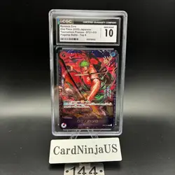 CGC GEM MINT 10 Zoro ST21-015 Flagship Battle 2025 Top 8 Prize Promo ONE PIECE - Image 1