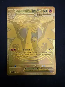 Pokemon TCG Mega Charizard X EX Gold 130/094. Phantasmal Flames. Pack Fresh. - Image 1