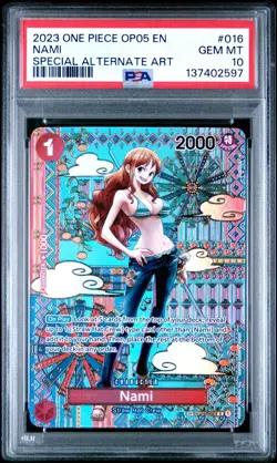 2024 ONE PIECE OP05 #01 AWAKENING OF THE NEW ERA NAMI SP SPECIAL PSA 10 GEM MINT - Image 1