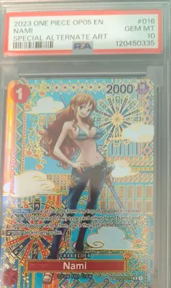 PSA 10 Nami SP One Piece English OP01-016 Awakening Of New Era OP05 Special Art - Image 1