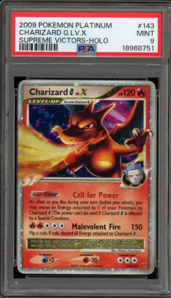 Pokemon Charizard G Lv.X Supreme Victors Holo Ultra Rare #143 PSA 9 Mint - Image 1