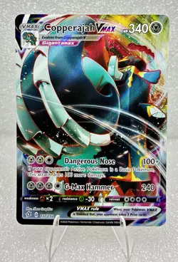 COPPERAJAH VMAX 137/192 NM FULL ART ULTRA RARE HOLO REBEL CLASH POKEMON CARD TCG - Image 1