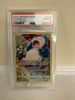 Pokemon Lost Origin Trainer Gallery Full Art SNORLAX Ultra Rare TG10 PSA 10 - Image 1
