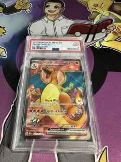 POKEMON 2023 Mew En 151 Ultra Rare Full Art CHARIZARD EX #183 PSA 9 Mint RARE - Image 1