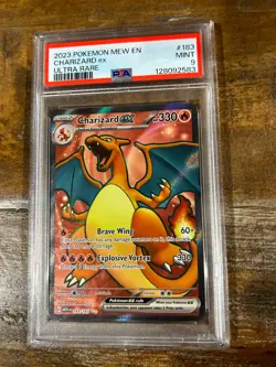 POKEMON 2023 Mew En 151 Ultra Rare Full Art CHARIZARD EX #183 PSA 9 Mint RARE - Image 1