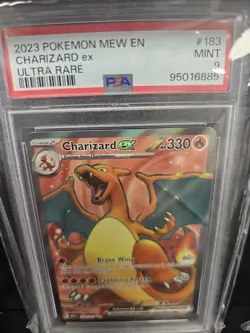 2023 POKEMON MEW EN-151 ULTRA RARE #183 CHARIZARD EX PSA 9 TCG MINT - Image 1