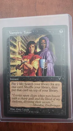Vampiric Tutor - ORIGINAL 1997 VISIONS - MTG Rare - Classic Gary Leach Art - Image 1