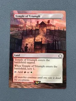 Temple of Triumph MTG Fallout Hand Painted Borderless Extended Full Altered Art - Image 1