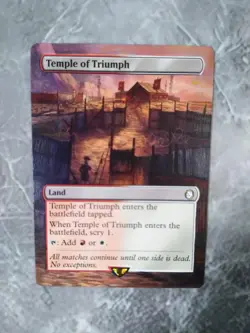 Temple of Triumph MTG Fallout Hand Painted Borderless Extended Full Altered Art - Image 2