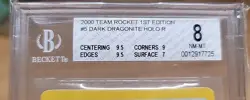 BGS 8 NM-MT DARK DRAGONITE 1ST EDITION HOLO RARE 2000 TEAM ROCKET SET POKEMON... - Image 3