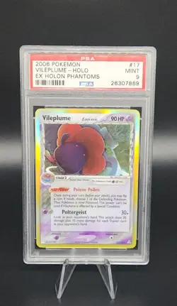 2006 Pokemon Ex Holon Phantoms Vileplume- Holo Foil Rare #17 PSA 9 Mint Delta Sp - Image 1