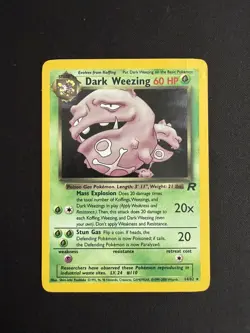 Dark Weezing 14/82 Team Rocket Rare Pokemon Card (2000) - HP - Image 1