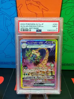2024 Pokemon SV7a JP Alolan Exeggutor Ex Special Art Rare PSA 9 - Image 1