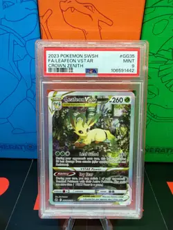 Leafeon VSTAR #GG35 Crown Zenith 2023 Pokemon MINT PSA 9 - Image 1