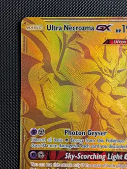 2018 Pokemon Ultra Necrozma GX 78/70 Dragon Majesty Full Art Secret Rare Gold NM - Image 4