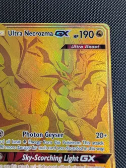 2018 Pokemon Ultra Necrozma GX 78/70 Dragon Majesty Full Art Secret Rare Gold NM - Image 5