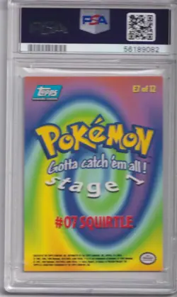 Pokemon-1999 TOPPS Squirrel #7 Movie Edit- Rainbow Foil- PSA 7 (517) - Image 2