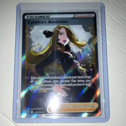 Pokemon Cynthia's Ambition Full Art Holo Trainer Swsh09 169/172 English - Image 1