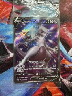 Mewtwo V SWSH229 Pokemon GO ETB Full Art Holo Black Star Promo Sealed - NM - Image 1