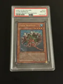 Yu-Gi-Oh! TCG 2002 Toon Mermaid Magic Ruler 1st Edition PSA 8 - Image 1
