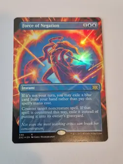 MTG: Force of Negation Borderless FOIL Card Double Masters 2022 - 346 2x2 NM x1 - Image 1
