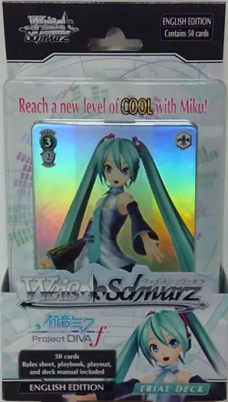 WEISS SCHWARZ CCG: HATSUNE MIKU PROJECT DIVA F TRIAL DECK YCW270424 - Image 1