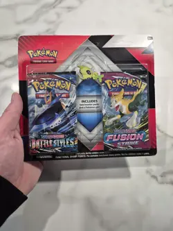 Pokemon Tcg Fusion Strike Battles Styles Double Blister X10 W/ Celebi Pin - Image 1