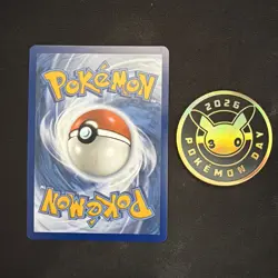 Pikachu (Pokemon Day 2026) MCAP 051/162 Pokemon TCG Card (Cosmos Holo) NM + Coin - Image 2