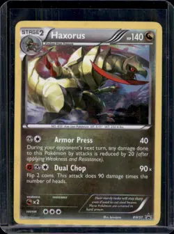 HAXORUS BW57 Holo Rare Swirl Black & White Black Star Promo HP- Pokemon - Image 1