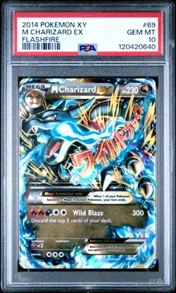 2014 POKEMON XY FLASHFIRE #69 M CHARIZARD EX PSA 10 - Image 1