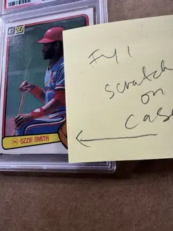 LOT OF 4 GRADED BASEBALL PSA Trading Cards - ALL OZZIE SMITH - Image 2