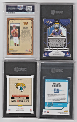 Lot Of 4 GRADED FOOTBALL CARDS ALL GEM MINT 10 Daniels, Flowers, Hunter, Nabers - Image 2