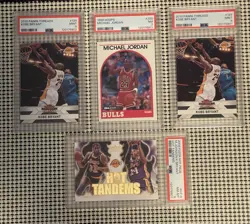 Lot of 4 NBA Cards: Kobe Bryant, Michael Jordan & Magic Johnson • ALL PSA Graded - Image 1