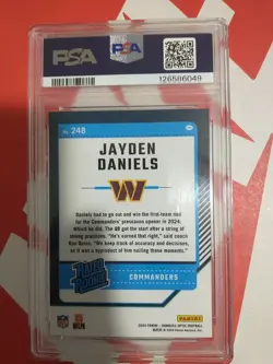 Lot Of 4 PSA Graded Cards All Rookies Jayden Daniels JJ McCarthy Garrett Wilson - Image 5