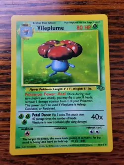 LP - Vileplume Holo Jungle 15/64 Pokemon Card WOTC Rare Vintage 1999 - Image 1