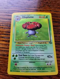 Excellent - Vileplume Holo Jungle 15/64 Pokemon Card WOTC Rare Vintage 1999 - Image 1