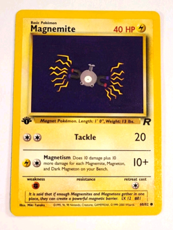 Magnemite - 60/82 - 1st Edition - Team Rocket - Vintage WOTC era Pokemon Card - Image 1