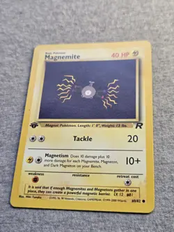 Magnemite 60/82 1st Edition Common Team Rocket Pokemon TCG Thick StampU - Image 3