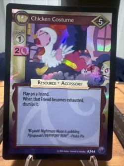 My Little Pony CCG Chicken Costume Foil Trading Card F44 - Image 1