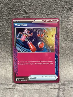 Max Rod 116/131 Ace Spec Prismatic Evolutions Pokemon Card - Image 1